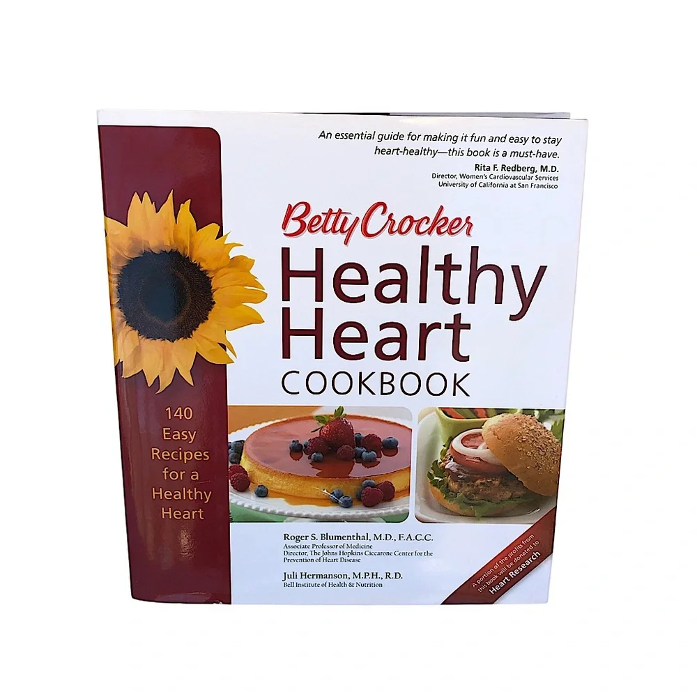 Vintage 2005 Betty Crocker Heart Healthy Cookbook Hard‎ Cover Book